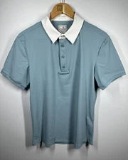 New Samshield Short sleeve show shirt Sage Green 1/4 Zip Polo Shirt Size L