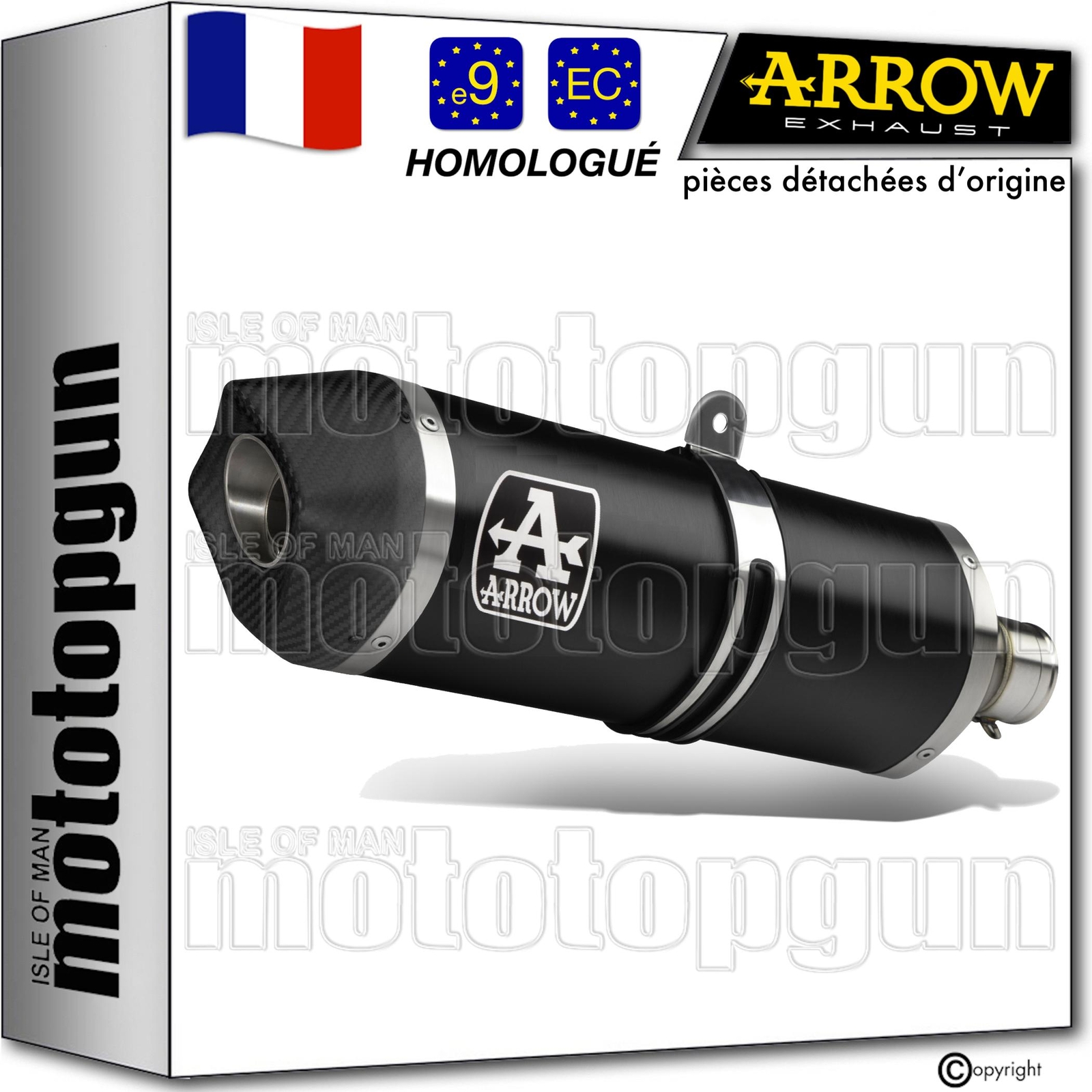 Pot échappement Arrow noir homologué route scooter Honda Forza 350 2022 22