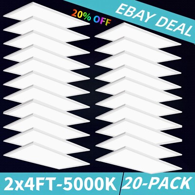 2x4 LED Flat Panel Lights, 20Pack 8400LM 2x4 Flat Panel Ceiling Lighting Fixture