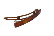 Speert Swiss Hair Barrette # 401 in Havana Tortoise Brown Gold Rust Proof 2"Inch