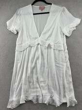 Show Me Your Mumu Womens Dress Medium Virginia White Flowy Mini Beachy Ruffles