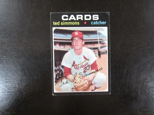 1971 Topps # 117 Ted Simmons Card (B18) St Louis Cardinals Rookie Card