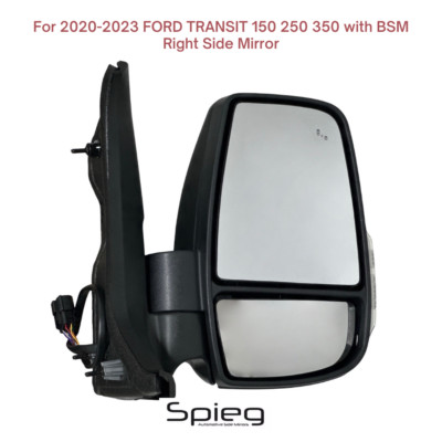 Passenger Side Mirror for 20-23 FORD TRANSIT 150 250 350 BSM Power Fold Signal