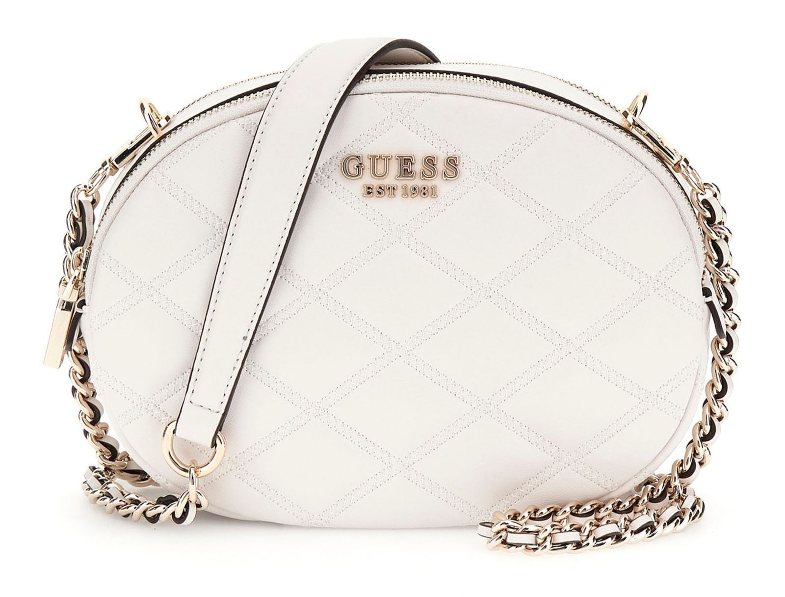 GUESS shoulder bag Tamsin Double Zip Crossbody Bag Cream White