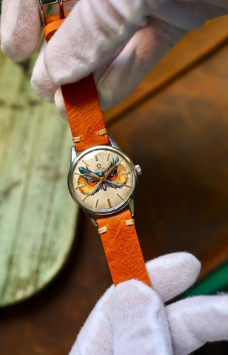 1959 Vintage Omega Hand-Painted Owl on Original Dial (Limitied Edition) - Picture 7 of 10