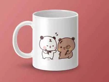 Funny Anime Mug Gift for Him and Her,Dudu and Bubu Japanese Kawaii Tea Mug Gift