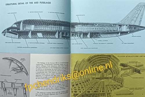 brochure di fabbrica CONVAIR 600 JET AIRLINER COME NUOVA NON CV-880 / CV-990 CORONADO 1958 - Foto 5 di 8