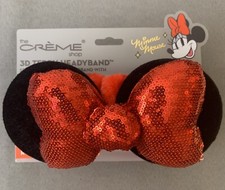 THE CREME SHOP - LIMITED ED. MINNIE MOUSE 3D TEDDY PLUSH SPA HEADBAND RED BOW