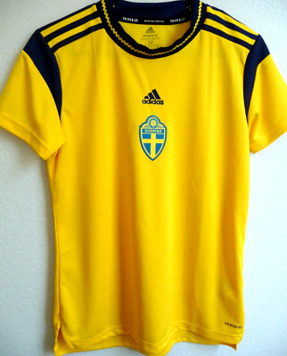 Women's Adidas 2021 Sweden Soccer Home Jersey M NWT