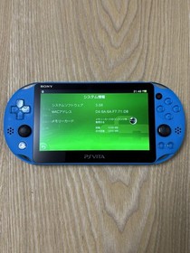 Sony PS Vita PCH-2000 Aqua Blue Console Tested Working Japan