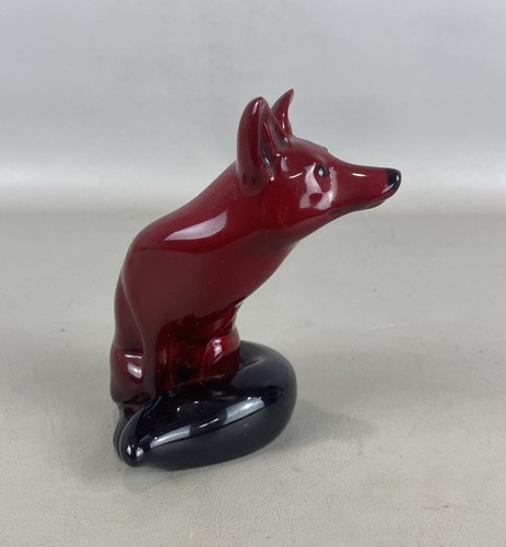 Royal Doulton Flambe Seated Fox Porcelain Figurine, England - Picture 4 of 6