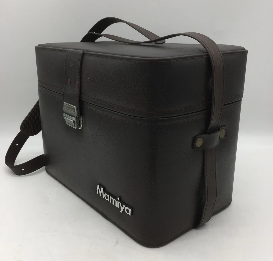¡Raro! Estuche rígido de cuero genuino original Mamiya para RZ67 RB67 M645 de JAPÓN Foto 3 de 4