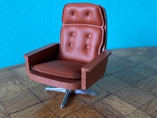 Drehstuhl Sessel Lundby 70er  Puppenstube Puppenhaus 1:18 dollhouse swivel chair