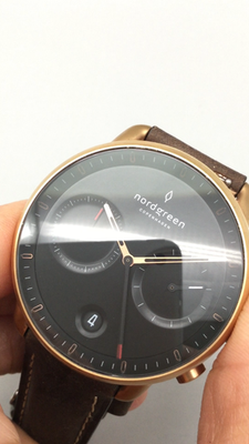 Nordgreen Pioneer Mens Watch 42mm Black Dial Leather Chronograph