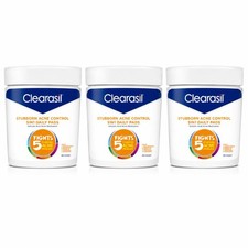 3-Pack Clearasil Stubborn Acne Control 5in1 Daily Facial Cleansing Pads 90 Count