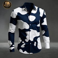 Button Down Shirt Men Party Shirt Fashion Men Stylish Long Sleeve Party Casual