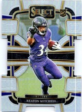 2023 Panini Select #10 Keaton Mitchell Silver Prizms Die Cuts