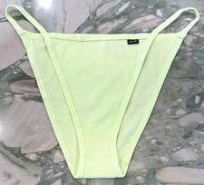 NEW Victoria Secret PINK Cotton High Leg String Bikini Panty - Icy Lime - XL