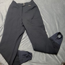 VTG Edelweiss Ski Pants Womens 8 Black High Rise Sturup Leg USA Made Comfort Top