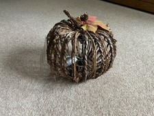 The Range LED Rattan Pumpkin Ornament Autumn Halloween Decoration New