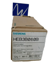 New in box Siemens HEB3B060B 60 amp 3 pole 65kA@480v HEB Circuit Breaker