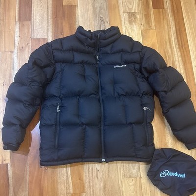 Cloudveil Men's XL Pack Black Goose Down Puffer Coat Jacket Pertex Microlight