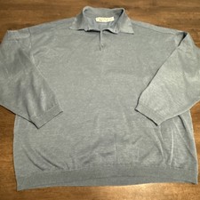 Vintage St. Croix Knits Men's Size Large Long Sleeve Blue Pullover
