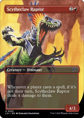MTG Scytheclaw Raptor (Borderless) [The Lost Caverns of Ixalan] Foil Near Mint M