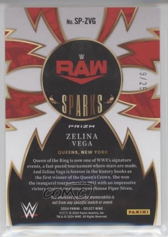 2024 Panini Select WWE Sparks Tie-Dye Prizm /25 Zelina Vega #SP-ZVG - Image 2 of 2