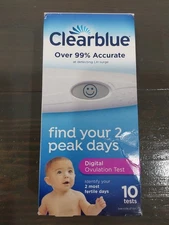 Clearblue Advanced 2 Peak Days Digital Ovulation Test 10ct  Exp. 05/2026+ H