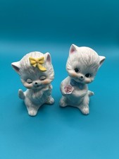 Napco Cat/ Kitten Salt Pepper Shakers Vintage MCM Pair C-4804- Taiwan