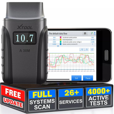 XTOOL OBD2 Diagnosegerät A30M V2.0 KFZ Bluetooth Scanner Alle System 23 Reset DE