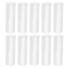 10 Pcs Polystyrene Foam Cylinders Tubes White Craft Rods for Holiday Party Decor