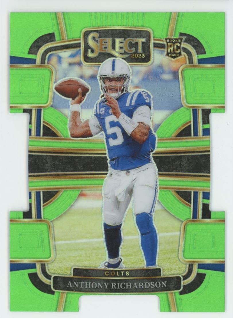 2023 Panini Select LIME GREEN Die-Cut Anthony Richardson Rookie /599 #43 C75