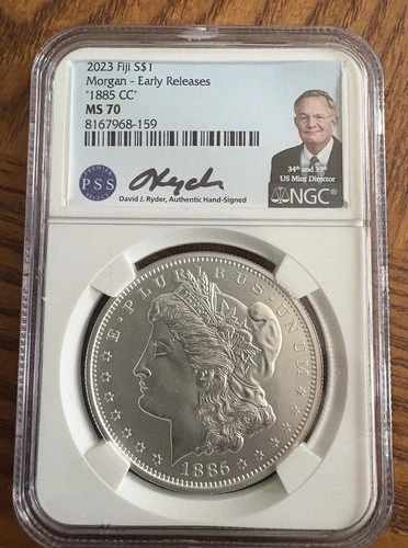 2023 Fiji Morgan Silver Dollar - NGC - MS 70 - “1885 CC”