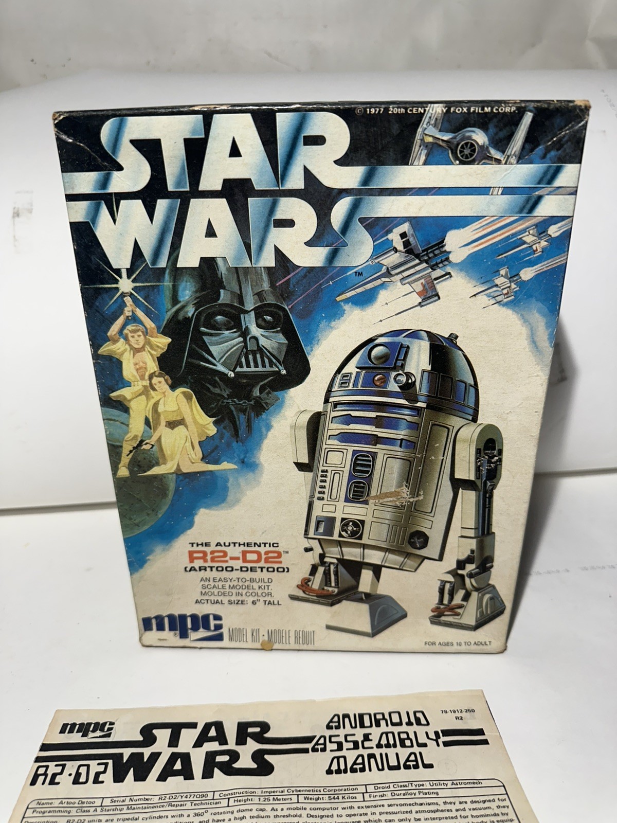 Star Wars MPC Authentic R2-D2 Vintage 1977 Model Kit-Incompl