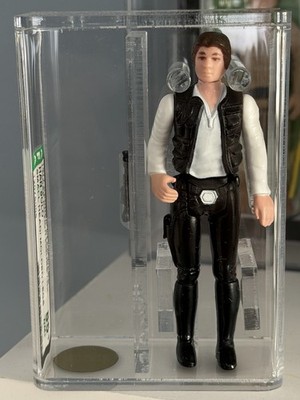 Vintage Star Wars 1977 Han Solo- small Head/ Molded Legs -AFA 85+ GOLD LEVEL