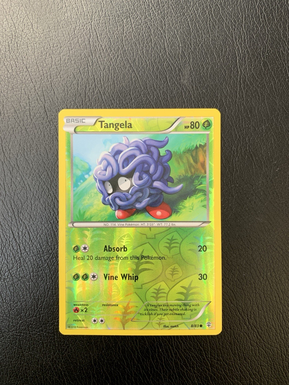2016 Pokémon Generations Reverse Holo Tangela 8/83 Nm Lp