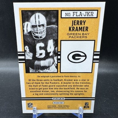 Jerry Kramer Auto Flashback SILVER /149 2025 Panini Prizm Packers