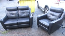 LEATHER SUITE 2 + 1 SOFA, CHAIR, RECLINING FULLY ELECTRIC, JAMIE CLARKE UK MADE