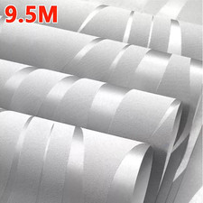 3D Embossed Wave Wallpapers Silver Grey Feature Wall Paper Cover Roll Decors