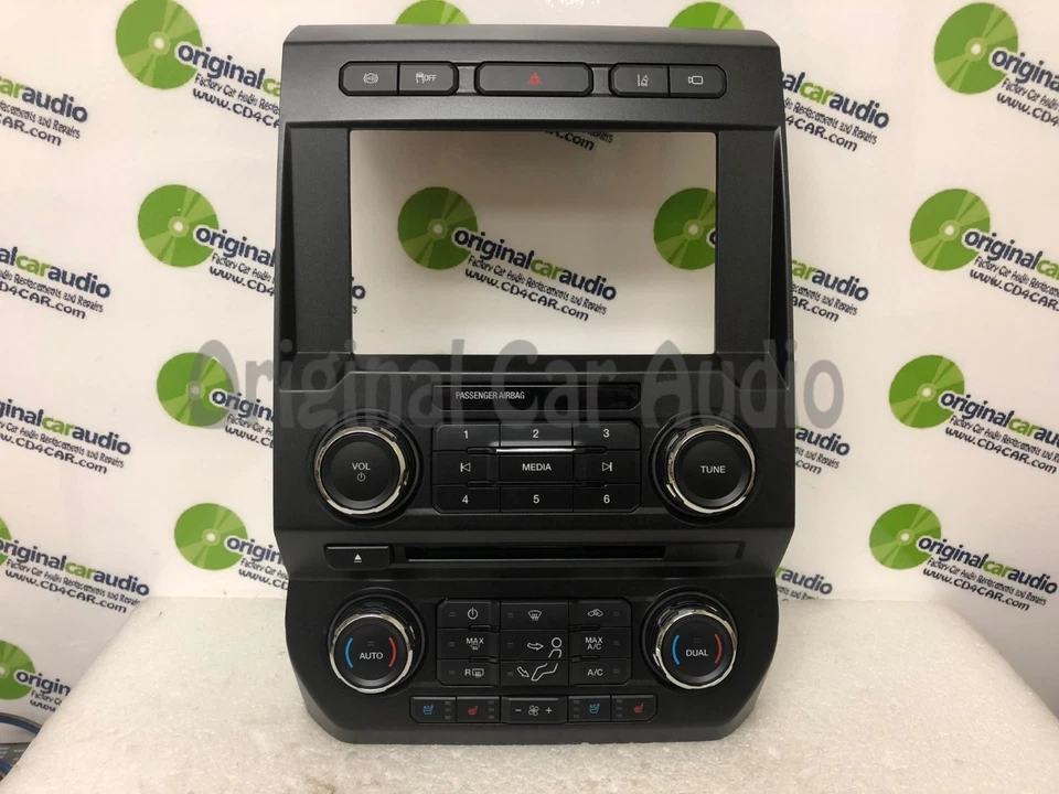 2017 - 2018 Ford F250 F350 Super Duty 8" Radio Dual Climate Control Panel BEZEL - Image 3 of 4