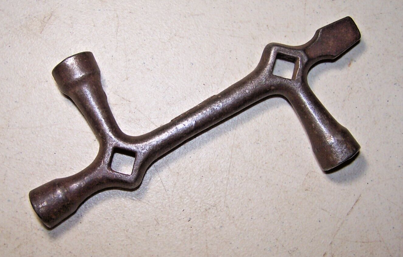 Antique Square Nut Mult1 Wrench and Screw Driver Farm Implement