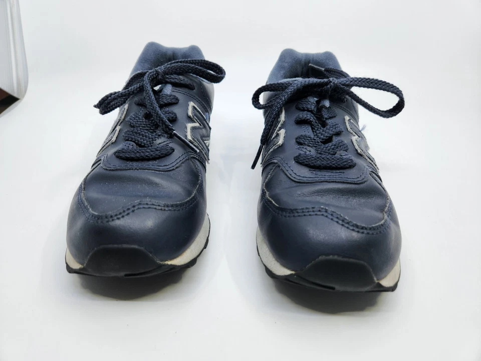 Новый баланс 574 классический синий кроссовки низкий верхний шнурует вверх молодежный размер 2,5 - Изображение 2 из 4