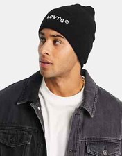 LEVIS Woodmark BEANIE Made in Italy HAT adult ribbed RRP £25.00