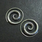 Hill Tribe Fine Sterling Silver Earrings Filigree Spiral Hoop øredobber Aretes