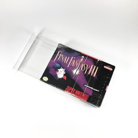 25 SNES Clear Plastic Box Protector Sleeve Case for Complete CIB Games