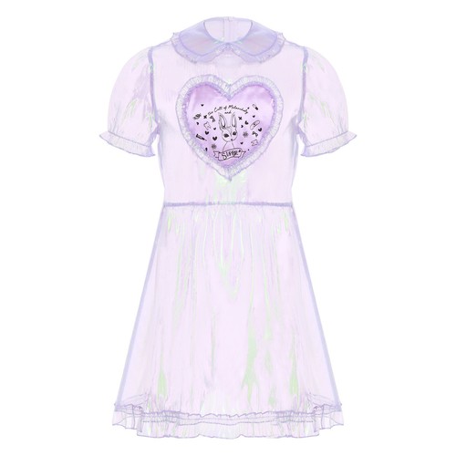 Costume Pigiama Uomo Adulto Trasparente Sirena Sissy Nightwear Manica Corta Cuore - Foto 23 di 49
