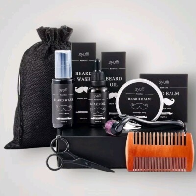 Ultimate Beard Growth Kit for Men   Boosts Hair Growth & Grooms Beard Oil