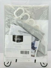 Shower Curtain with Hooks 72 x 72 inch Gray Stripe TF